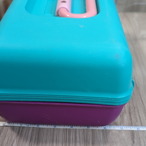 Caboodles of California Colorful Tackle Box Makeup Cosmetic Case 2602 VTG 90s - Picture 14 of 14